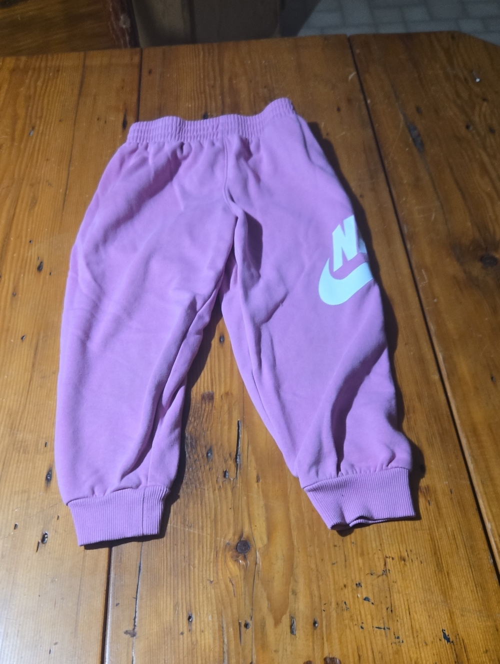 Nike Pink Girls' Jogger Sweatpants with White Swoosh Sz 4-5